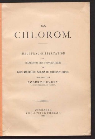 Das Chlorom