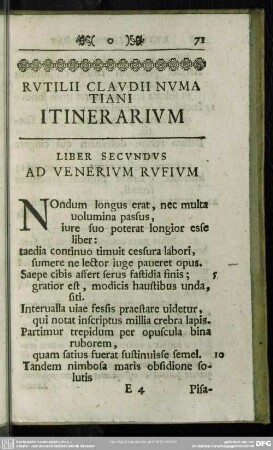 Liber Secundus Ad Venerium Rufium
