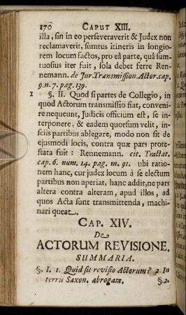 Cap. XIV. De Actorum Revisione.