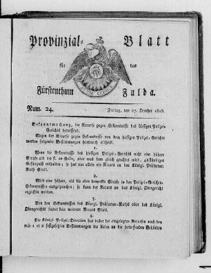 Num. 24., Ausgabe vom 27. Oktober 1815