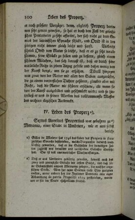 IV. Leben des Properz.