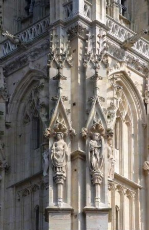 Frankreich. Haute Normandie. Seine Maritime. Rouen. Cathedrale Notre Dame. Gotik. Fassade aussen. Detail