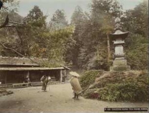 Weg zum Chûzen-ji mit "Teehaus" und Steinpagode