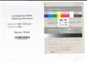 Entnazifizierung Walter Maurer , geb. 25.12.1902 (Angestellter)
