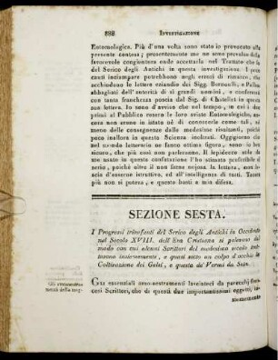 Sezione Sesta. [bis] Sezione Settima.