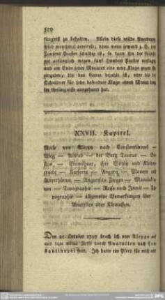 XXVII. Kapitel. Reise von Aleppo nach Constantinopel