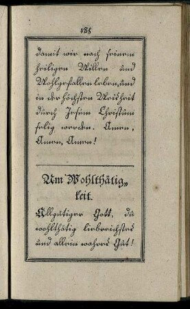 Um Wohlthätigkeit