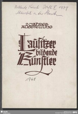 2. Jahresausstellung Lausitzer bildende Künstler : [Bautzen - Stadtmuseum, Oktober - November 1948]