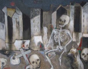 Gemälde Karl Diederichs "Totentanz" oder "Die Steuernummer"