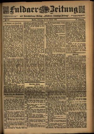 Ausgabe vom Dienstag, den 29. Oktober 1901.