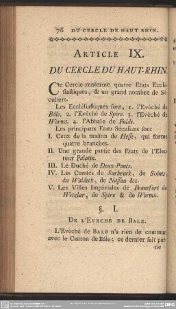 Article IX. Du Cercle Du Haut-Rhin