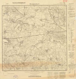 2132 (alte Nr.: 749) Mummendorf, Meßtischblatt (4cm - Karte)
