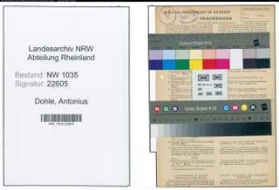 Entnazifizierung Antonius Dohle , geb. 11.07.1902 (Kaufmaennischer Angestellter)
