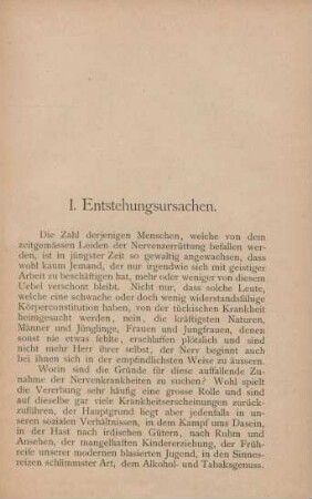 I. Entstehungsursachen