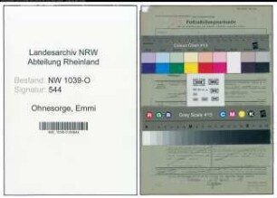 Entnazifizierung Emmi Ohnesorge , geb. 00.00.0000 ()