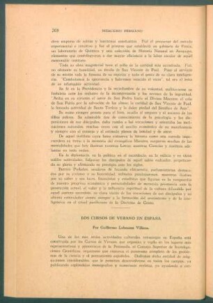 Los Cursos de Verano en España