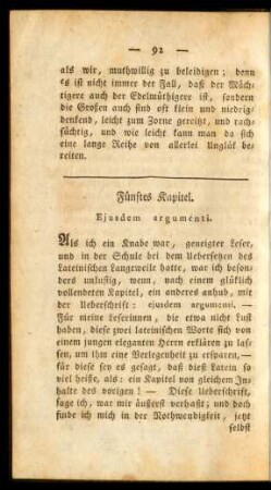 Fünftes Kapitel. Eiusdem argumenti.