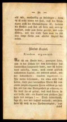 Fünftes Kapitel. Eiusdem argumenti.