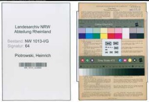 Entnazifizierung Heinrich Piotrowski , geb. 21.03.1912 (Karosseriebauer)