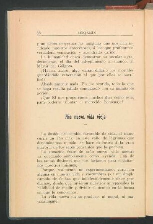 Año nuevo, vida vieja