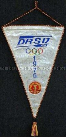 Erinnerungswimpel des Deutschen Rudersportverbandes anlässlich der 21. Olympischen Sommerspiele 1976