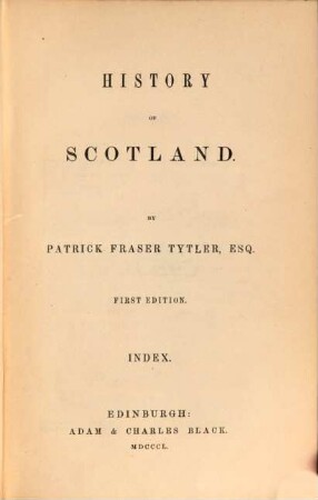 History of Scotland, [10]. Index