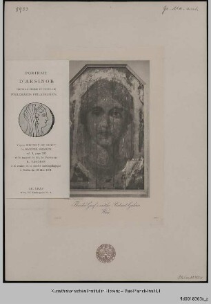 Bildnis D' Arsinoe, zweite Frau und Schwester des Ptolemaeus Philadelphus