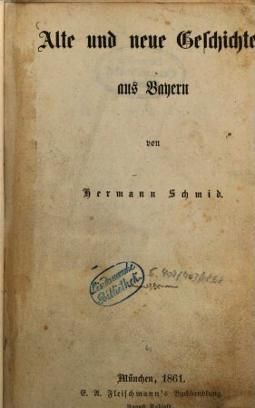 Alte und neue Geschichten aus Bayern