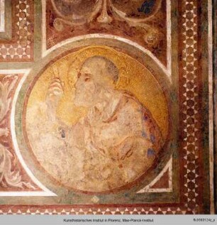 Maestà : Rahmenfiguren