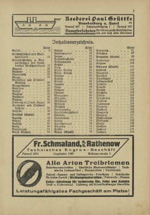 Inhaltsverzeichnis