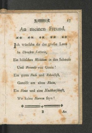 An meinen Freund.