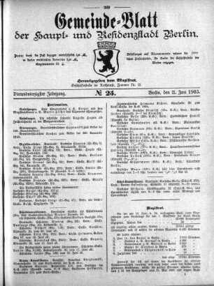 1903,25: No. 25, 21. Juni 1903