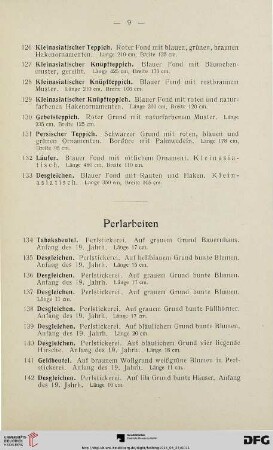 Perlarbeiten (Nr. 134-145)