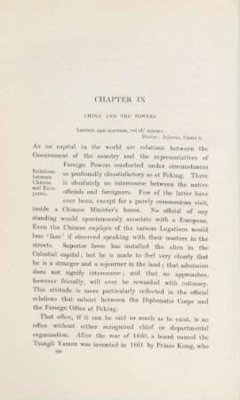 Chapter IX. China and the Powers