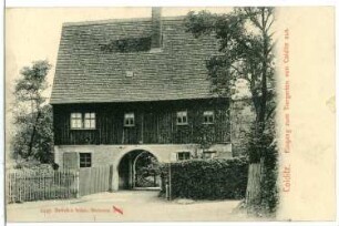 Colditz. Eingang zum Tiergarten von Colditz aus