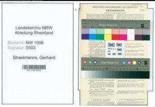 Entnazifizierung Gerhard Straetmanns , geb. 05.04.1903 (Landwirt)