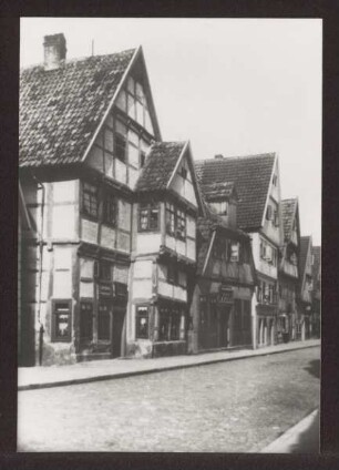 Krumme Straße um 1919 (Südseite). Detmold. Sammlung Starke