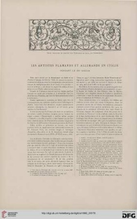 11: Les artistes flamands et allemands en Italie pendant le XVe siècle
