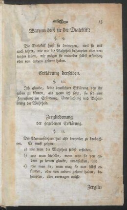 Zergliederung der gegebenen Erklärung