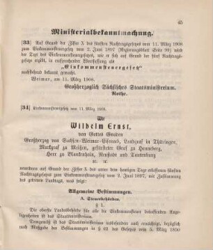 Nr. 34: Einkommensteuergesetz vom 11. März 1908