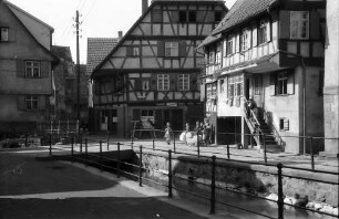 Oberkirch: Fachwerkhäuser am Kanal