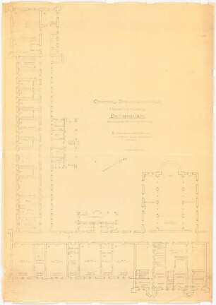 Evangelisches Diakonissenkrankenhaus Bethanien, Berlin-Kreuzberg Hauptgebäude-Südflügel: Grundriss 2.OG, Station für innere Krankheiten, 1:100