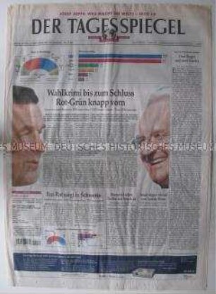 Berliner Tageszeitung "Der Tagesspiegel" zur Bundestagswahl 2002