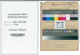 Entnazifizierung Wilhelm Humpert, geb. 05.05.1891 (Inspektor)