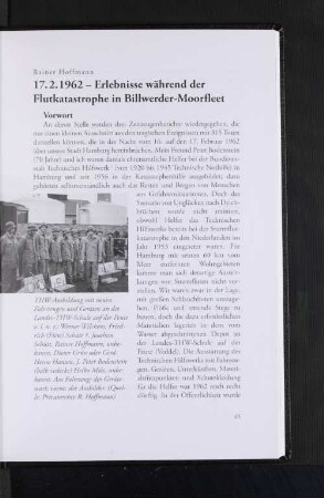 17.2.1962 - Erlebnisse während der Flutkatastrophe in Billwerder-Moorfleet