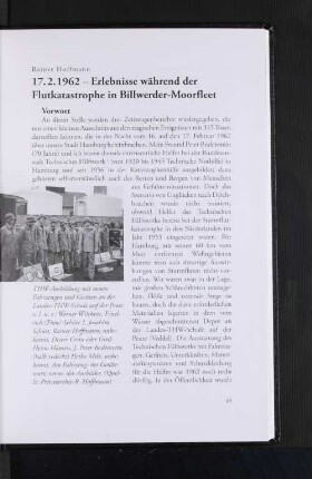 17.2.1962 - Erlebnisse während der Flutkatastrophe in Billwerder-Moorfleet