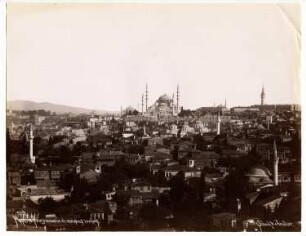 Süleymaniye-Moschee, Hagia Sophia und Bayazitturm, Istanbul: Stadtansicht