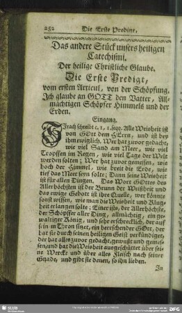 Das andere Stück unsers heiligen Catechismi. Der heilige Christliche Glaube