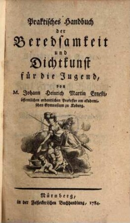 Praktisches Handbuch der Beredsamkeit und Dichtkunst für die Jugend