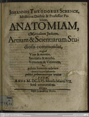 Anatomia mortalium judex